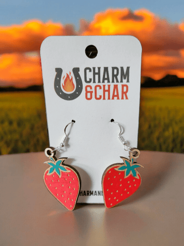 Charming Strawberry Dangle Earrings - Perfect Summer Accessory - Dangle Earring - Charm and Char